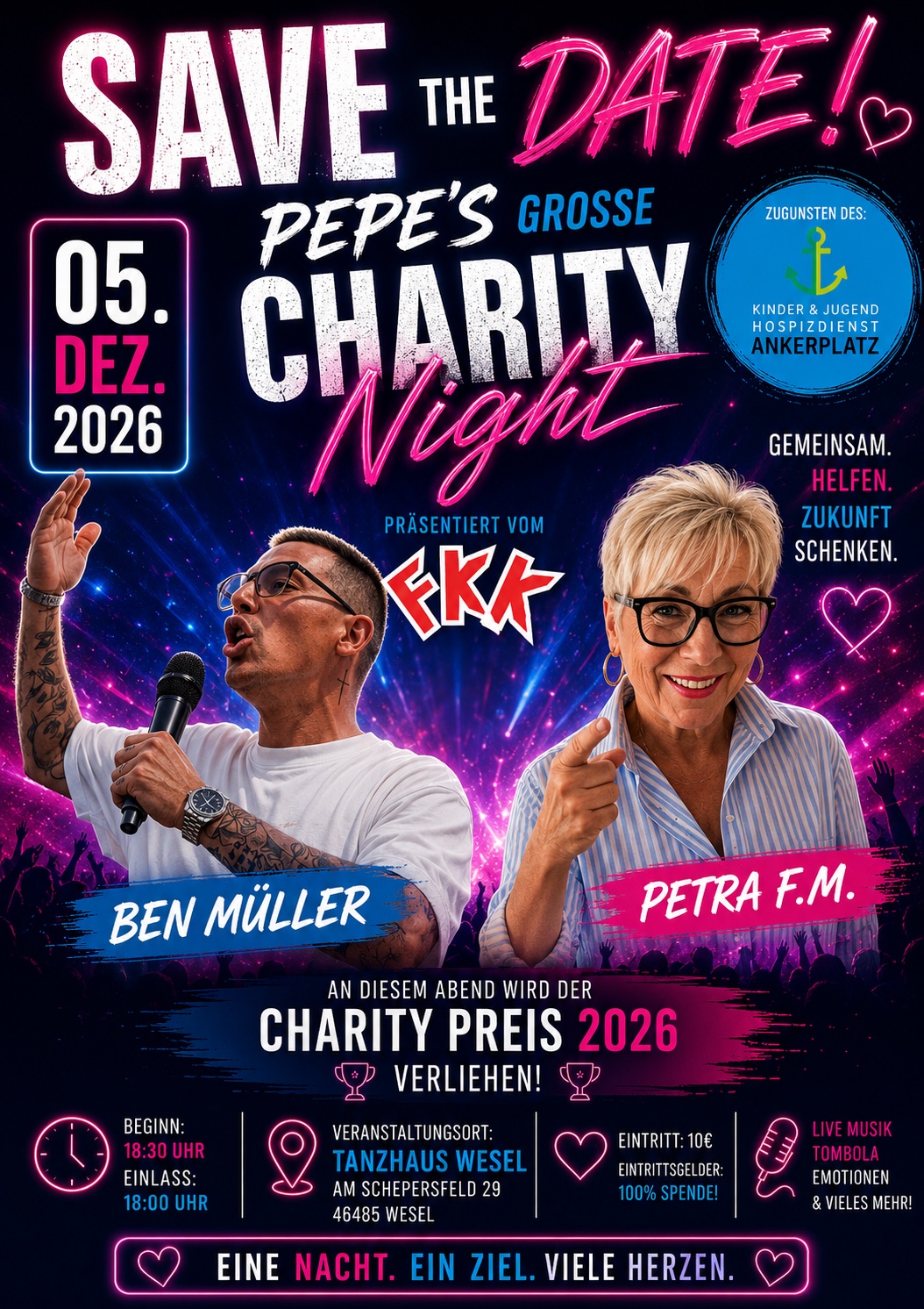 Pepe's große Charity Night am 05. Dezember 2026